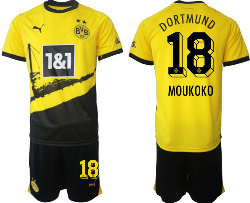 Men 2023-2024 Club Borussia Dortmund home yellow 18 Soccer Jersey